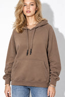 Kadın Maria Kapüşonlu Şardonlu Loose Fit Sweatshirt-Vizon