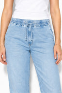 Kadın Marla Sky Blue Yüksek Bel Slouchy Jogger Pantolon-Sky Blue