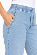 Kadın Marla Sky Blue Yüksek Bel Slouchy Jogger Pantolon-Sky Blue