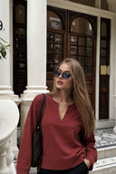 Kadın Marlin Sweatshirt-Bordo
