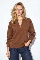 Kadın Marlin Sweatshirt-Kahverengi