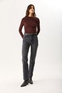 Kadın Marrakesh Black Straight Fit Jean Pantolon - Black