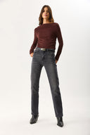 Kadın Marrakesh Black Straight Fit Jean Pantolon - Black