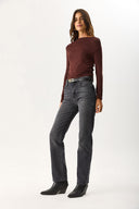 Kadın Marrakesh Black Straight Fit Jean Pantolon - Black