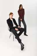 Kadın Marrakesh Black Straight Fit Jean Pantolon - Black