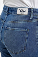 Kadın Marrakesh Dark Blue Yüksek Bel Straight Fit Jean Pantolon - Dark Blue