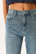 Kadın Marrakesh Ripped Tint Med Straight Jean Pantolon %100 Pamuk - Ripped Tint Med Blue