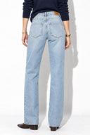 Kadın Marrakesh Vintage Med Blue Straight Jean Pantolon-Vintage Med Blue