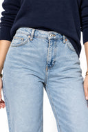 Kadın Marrakesh Vintage Med Blue Straight Jean Pantolon-Vintage Med Blue