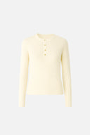 Kadın Matilda Önü Gold Düğme Detaylı Triko - Fildişi