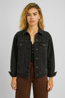 Kadın Maya Black Jean Ceket %100 Pamuk - Black