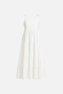 Kadın Mia Askılı Uzun Elbise %100 Pamuk - Ekru