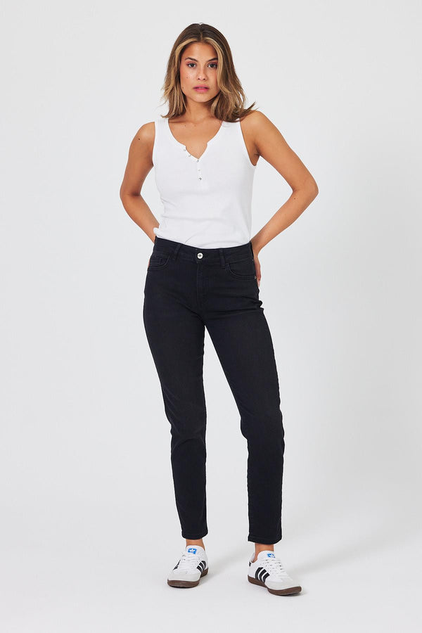 Mila Black Boyfriend Jean Pantolon(TENCEL)(TM) - BLACK