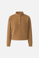 Kadın Molly Yakası Çıt Çıtlı Sweatshirt - Taba