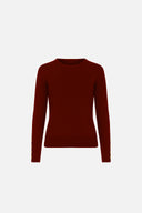 Kadın Mona Bisiklet Yaka Kolu Düğmeli Triko Kazak - Bordo