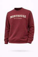 Kadın Montrouge Süzene Nakışlı Sweatshirt %100 Pamuk - Bordo