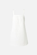 Kadın Nakış İşlemeli Mini Elbise %100 Pamuk - Beyaz