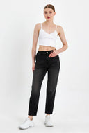 Kadın Norah Black Beli Lastikli Jean Pantolon Lyocell (Tencel™) - Black