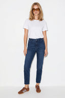Kadın Norah Blue Black Beli Lastikli Jean Pantolon - Blue Black