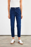 Norah Blue Black Beli Lastikli Jean Pantolon(TENCEL)(TM)-Blue Black