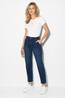 Kadın Norah Blue Black Beli Lastikli Lyocell Jean Pantolon-Blue Black