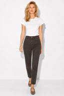 Kadın Norah Brown Beli Lastikli Jean Pantolon-Brown