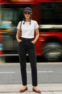 Kadın Norah Carbon Black Beli Lastikli Jean Pantolon-Carbon Black