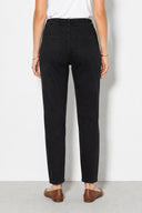 Kadın Norah Carbon Black Beli Lastikli Jean Pantolon-Carbon Black