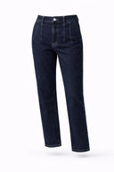 Kadın Norah Deep Dark Blue Beli Lastikli Jean Pantolon - Deep Dark Blue