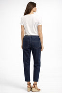 Kadın Norah Deep Dark Blue Beli Lastikli Jean Pantolon - Deep Dark Blue