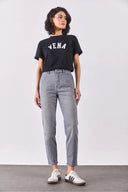 Kadın Norah Grey Beli Lastikli Jean Pantolon - Grey