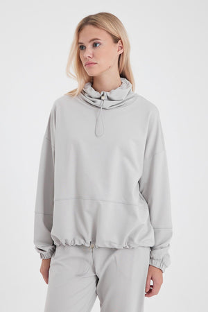Kadın Norah Gri Yakası Detaylı Regular Fit Sweatshirt