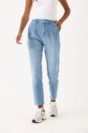 Kadın Norah Ice Blue Beli Lastikli Jean Pantolon - Ice Blue