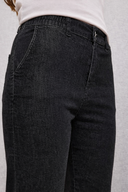 Kadın Norah Jet Black Beli Lastikli Jean Pantolon - Jet Black