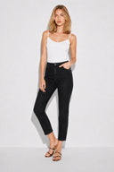 Kadın Norah Jet Black Beli Lastikli Jean Pantolon - Jet Black
