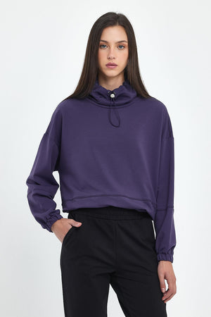 Norah Yakası Detaylı Regular Fit Sweatshirt - MOR 2K2429554-017