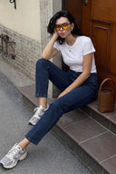 Kadın Norah Rinse Beli Lastikli Jean Pantolon-Rinse