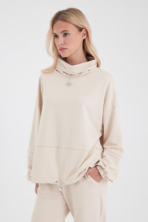 Kadın Norah Taş Yakası Detaylı Regular Fit Sweatshirt - 29554-092