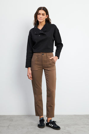 Kadın Norah Vizon Beli Lastikli Smart Gabardin Pantolon