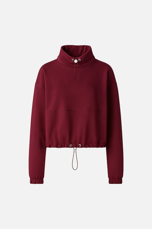 Kadın Norah Yakası Detaylı Regular Fit Sweatshirt - Bordo
