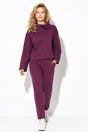 Kadın Norah Yakası Detaylı Regular Fit Sweatshirt-Mor