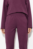 Kadın Norah Yakası Detaylı Regular Fit Sweatshirt-Mor