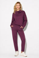 Kadın Norah Yakası Detaylı Regular Fit Sweatshirt-Mor