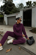 Kadın Norah Yakası Detaylı Regular Fit Sweatshirt-Mor