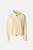 Kadın Norah Yakası Detaylı Regular Fit Sweatshirt - Taş