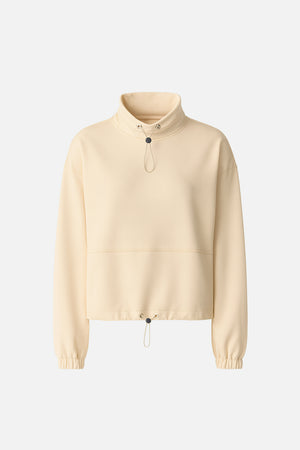 Kadın Norah Yakası Detaylı Regular Fit Sweatshirt - Taş