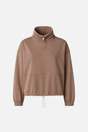 Kadın Norah Yakası Detaylı Regular Fit Sweatshirt - Vizon