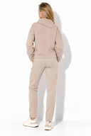 Kadın Norah Yakası Detaylı Regular Fit Sweatshirt-Vizon