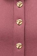 Kadın Önden Düğmeli Sweatshirt %100 Pamuk - Bordo