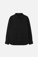 Kadın Oversize Lyocell Gömlek %100 Lyocell - Siyah